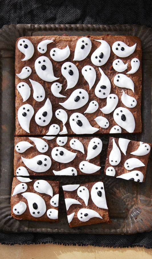 Marshmallow Cassava Ghost Brownies